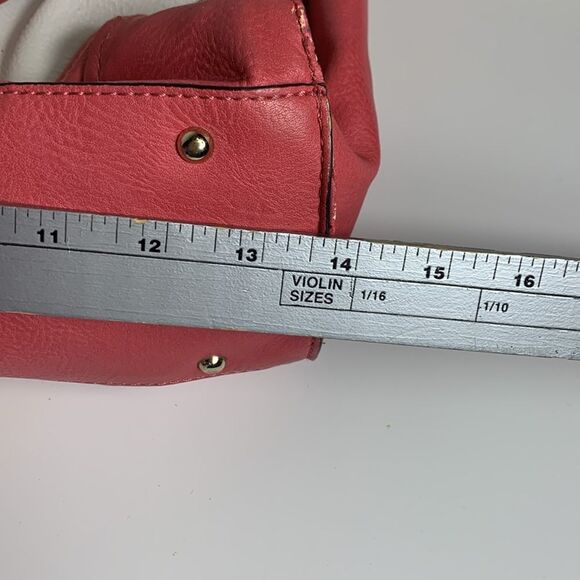 Guess Rose Pink White Panel Satchel Tote Handbag - Picture 12 of 16